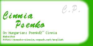 cinnia psenko business card
